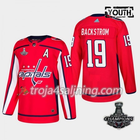 Washington Capitals tröja Nicklas Backstrom 19 2018 Stanley Cup Champions Adidas Röd Authentic - NHL Tröjor Barn Washington Capitals tröja Nicklas Backstrom 19 2018 Stanley Cup Champions Adidas Röd Authentic - NHL Tröjor Barn